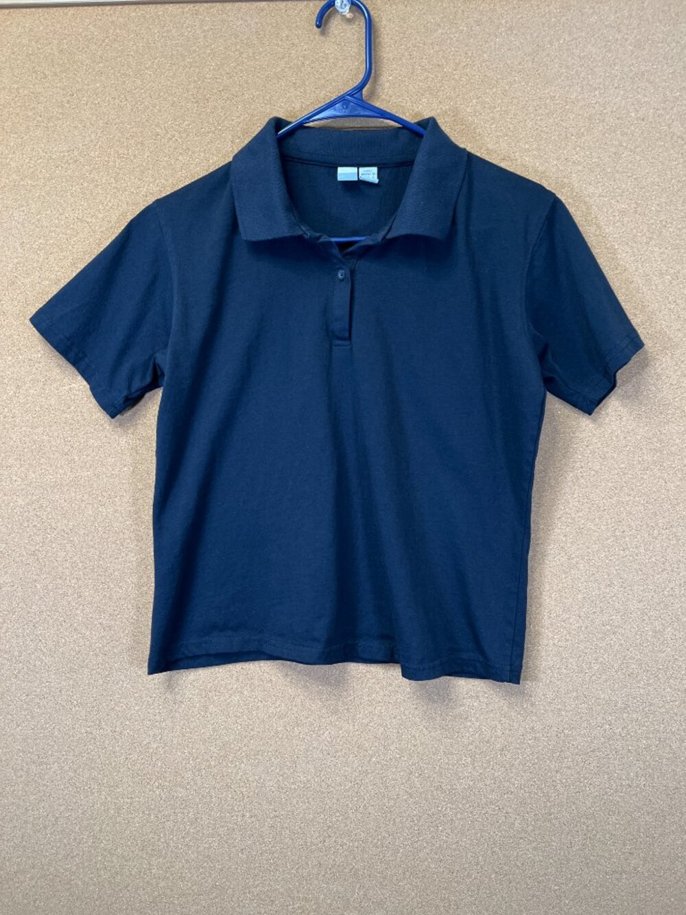 Biz Collection Women Top Polo Shirt Black Size 6 Short Sleeve Y2K